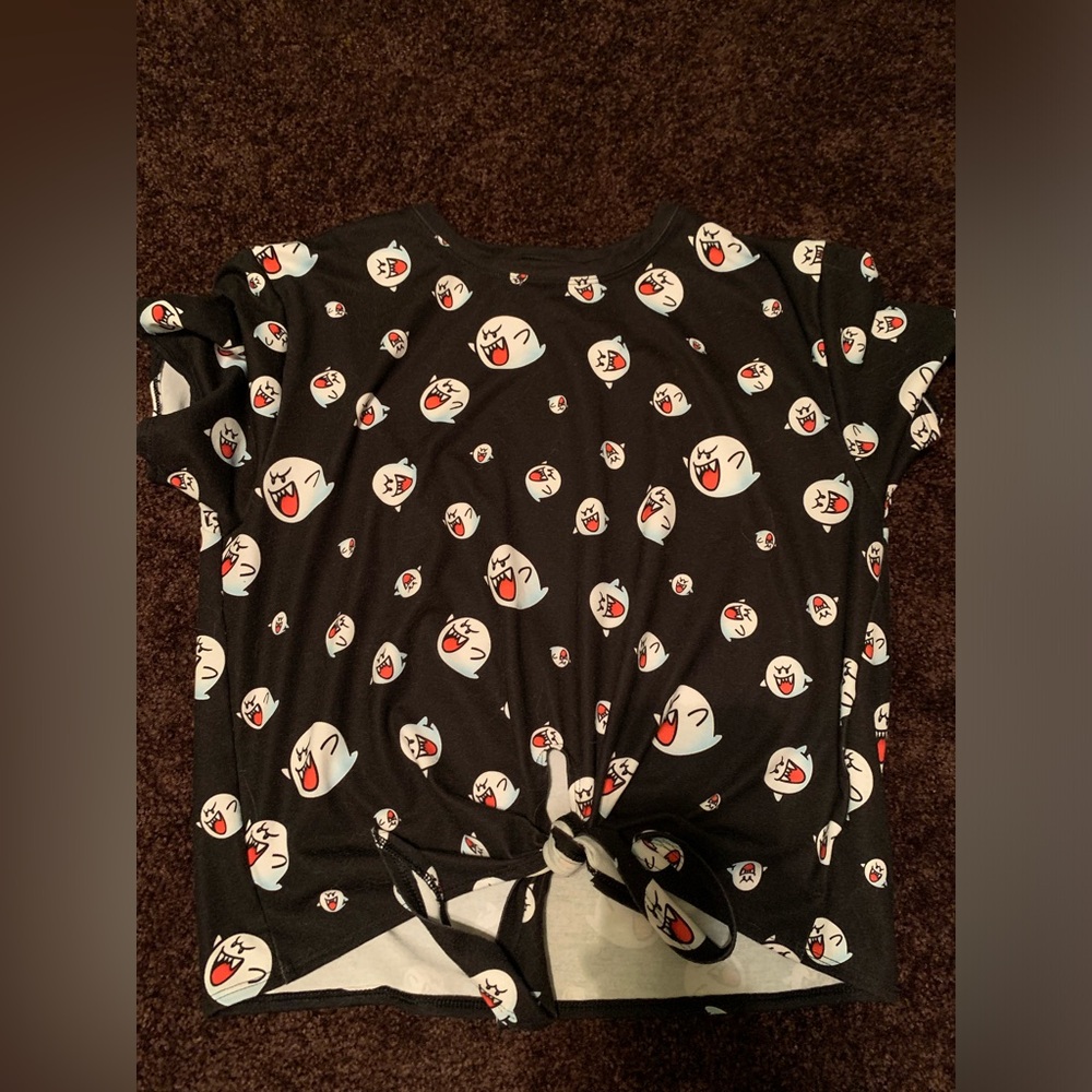 Rare Blackmilk Super Mario Boo Ghost Crop Top